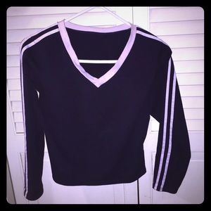 Navy blue striped shirt